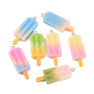 Rainbow Resin Pendants X-CRES-S359-30-1