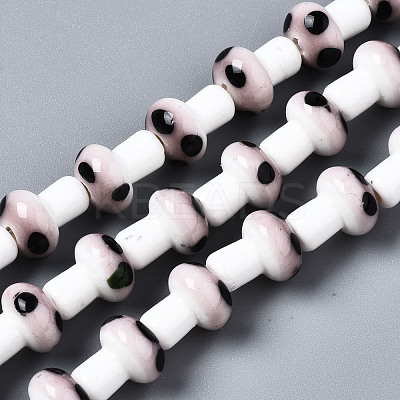 Handmade Porcelain Ceramic Beads Strands PORC-T006-05J-1