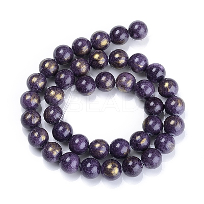 Natural Mashan Jade Beads Strands G-F670-A25-10mm-1