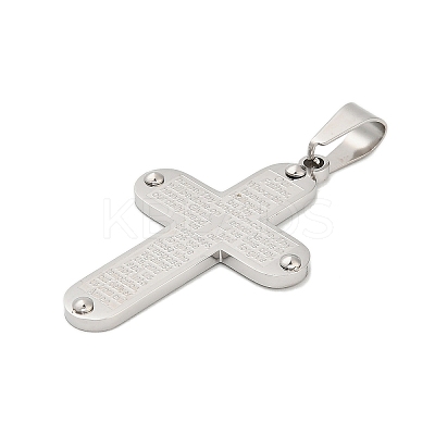 304 Stainless Steel Pendants STAS-C142-01P-1
