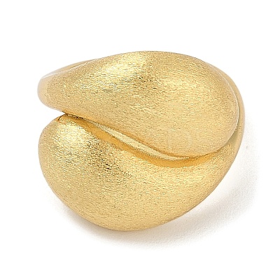 Rack Plating Brass Cuff Finger Rings for Women RJEW-C114-13H-G-1