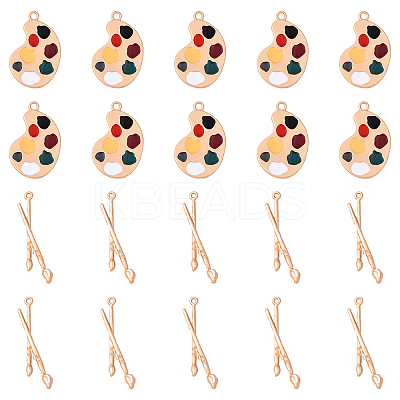 10Pcs 2 Styles Zinc Alloy Pendants FIND-YW0009-58-1