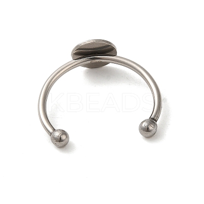 Tarnish Resistant 304 Stainless Steel Pad Ring Settings STAS-H217-01P-02-1