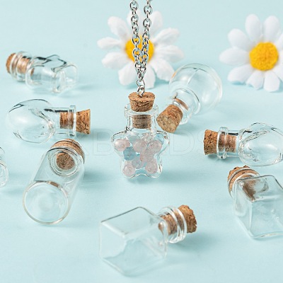 10Pcs Round Glass Bottle CON-FS0001-01-1