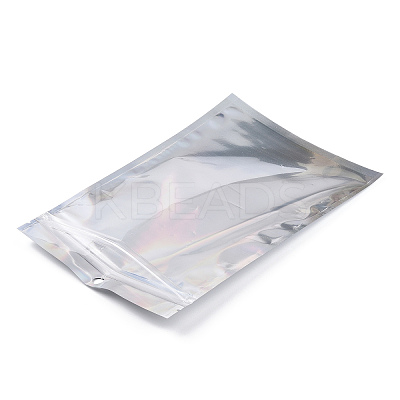 Rectangle Zip Top Plastic Glitter Holographic Bags OPP-YWC0001-15X22-1
