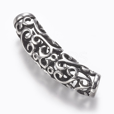 304 Stainless Steel Hollow Tube Beads STAS-F195-036AS-1