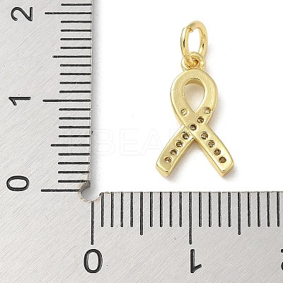 Rack Plating Brass Micro Pave Cubic Zirconia Pendants KK-K392-46G-1