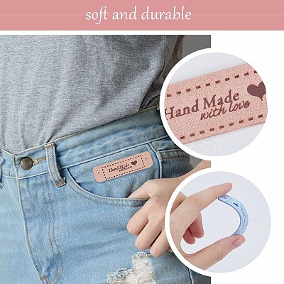 45Pcs 9 Colors PU Leather Label Tags DIY-GF0008-52-1