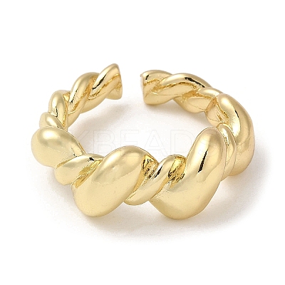 Brass Open Cuff Rings RJEW-Q778-29G-1
