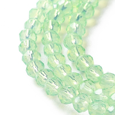 Baking Paint Transparent Glass Beads Strands DGLA-A034-J4MM-D02-1