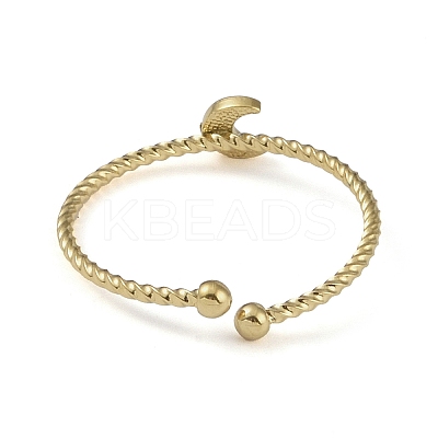 304 Stainless Steel Open Cuff Rings for Women LS-RJEW-H229-04G-01-1