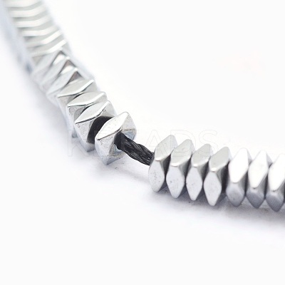 Electroplate Non-magnetic Synthetic Hematite Beads Strands G-L489-D07-1