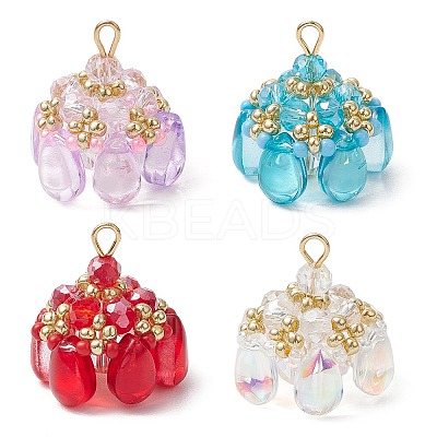 Glass & Seed Beads Pendants PALLOY-MZ00648-1