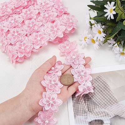 5 Yards Organza Lace Embroidery Costume Accessories DIY-GF0005-18E-1