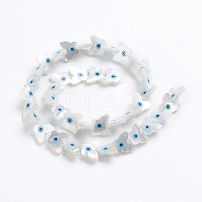 Natural White Shell Mother of Pearl Shell Beads SSHEL-L017-009-1