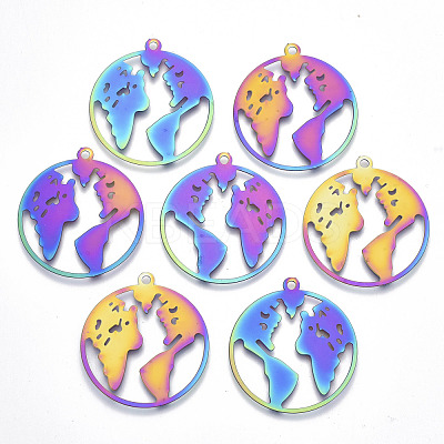 Ion Plating(IP) 201 Stainless Steel Pendants X-STAS-R114-001-1