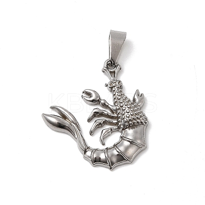 304 Stainless Steel Pendants STAS-B167-12B-P-1