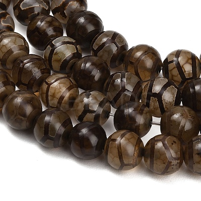 Tibetan Style dZi Beads Strands GG-CBA4812-B05-10MM-1