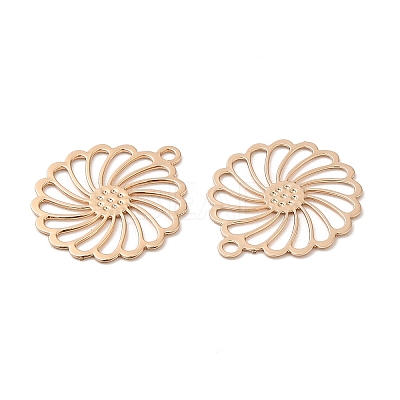 Long-Lasting Plated Brass Filigree Pendant Rhinestone Setting KK-K336-28KCG-1