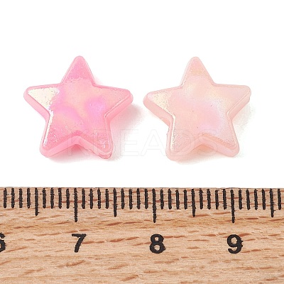 UV Plating Opaque Acrylic Beads OACR-G058-18C-1