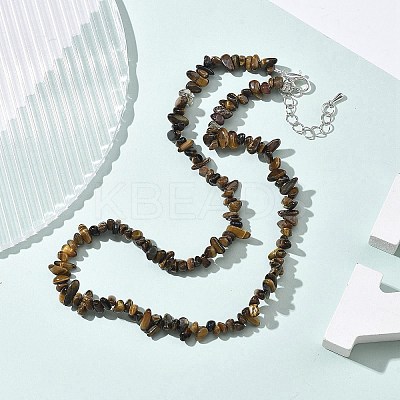 Natural Supper 7 Rutilated Quartz Chip Beaded Necklaces for Men Women NJEW-G159-01X-1