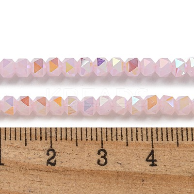 Electroplate Glass Beads Strands GLAA-Q105-02K-1