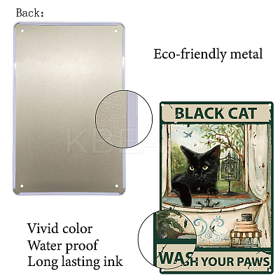 Vintage Metal Tin Sign AJEW-WH0157-040-1