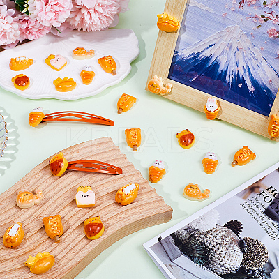 56Pcs 7 Styles Opaque Resin Imitation Food Decoden Cabochons CRES-SC0002-85-1