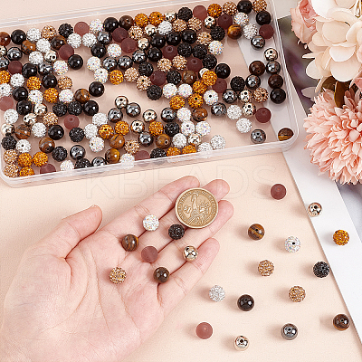 200Pcs 10 Style DIY Round Beads Jewelry Making Finding Kits DIY-PH0021-75-1