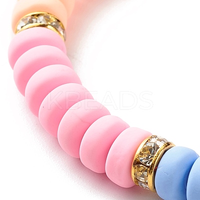 Handmade Polymer Clay Beads Stretch Bracelet for Kid BJEW-JB06870-1