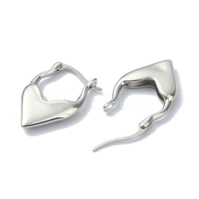 Rack Plating Brass Teardrop Hoop Earrings for Women EJEW-Q780-05P-1