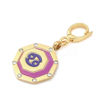 304 Stainless Steel Enamel Pendant Decoration STAS-S168-01G-04-1