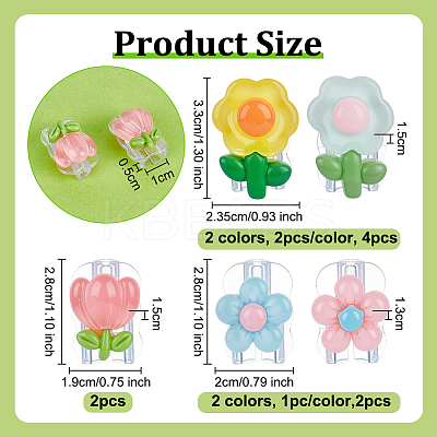 4 Bags 4 Styles Flower TPU Charger Cord Protector DIY-OC0014-30-1