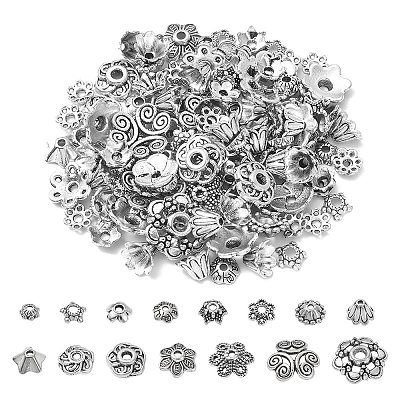 30G Tibetan Style Alloy Flower Bead Caps Sets TIBE-YW0001-30-1