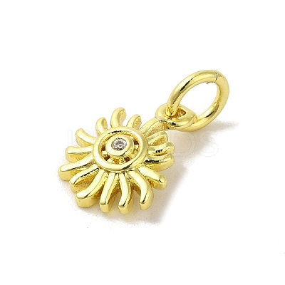 Brass Micro Pave Cubic Zirconia Charms KK-M283-23E-01-1