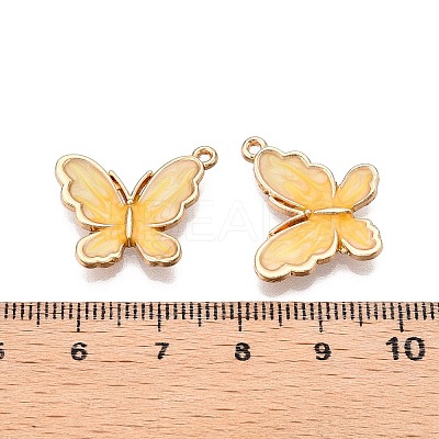Rack Plating Alloy Enamel Pendants ENAM-N056-364KCG-1