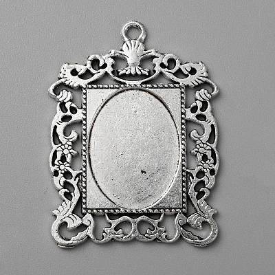 Tibetan Style Alloy Pendant Cabochon Settings FIND-WH0152-391AS-1