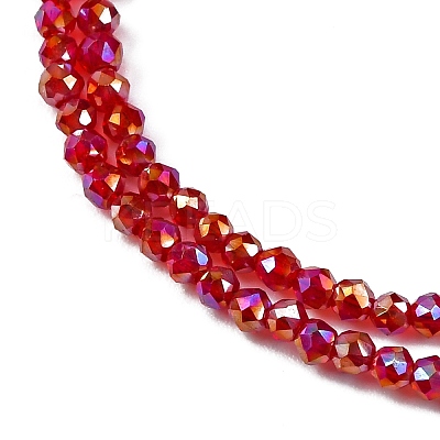 Transparent Electroplate Glass Beads Strands EGLA-H107-01A-AB03-1