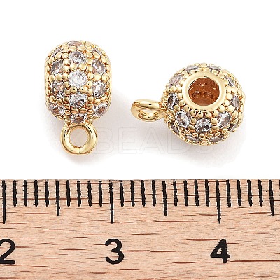 Brass with Cubic Zirconia Pendants KK-P271-09G-1