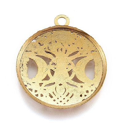 Tibetan Style Hollow Alloy Pendants LS-TIBEP-F075-01AG-RS-1