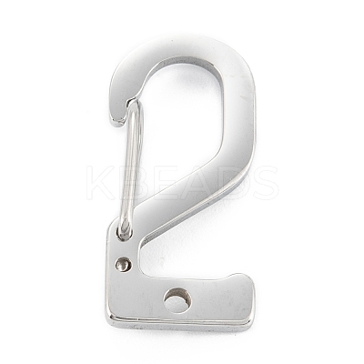 Non-Tarnish 304 Stainless Steel Keychain Clasp Findings STAS-C024-24P-1