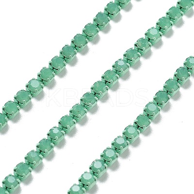 Iron Rhinestone Glass Cup Chain CH-U001-01I-1