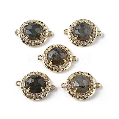 Natural & Synthetic Mixed Gemstone Faceted Connector Charms G-H323-03G-1