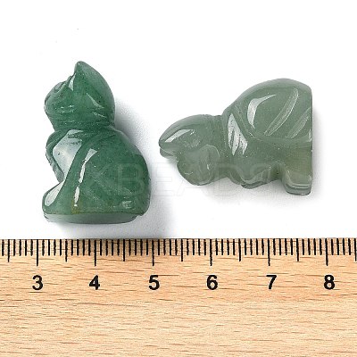 Natural Green Aventurine Carved Healing Figurines G-B062-04A-1