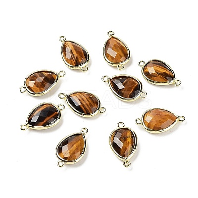 Natural Tiger Eye Links connectors G-L514-015B-1