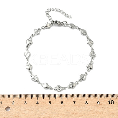 304 Stainless Steel Link Bracelets BJEW-Z132-01P-1