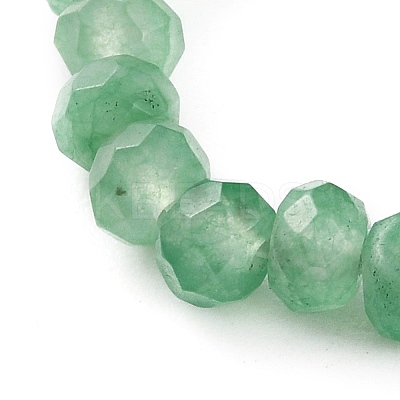 Dyed Natural Malaysia Jade Rondelle Beads Stretch Rings RJEW-JR00313-1