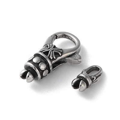 316 Stainless Steel Lobster Claw Clasps Sets STAS-D303-10AS-04-1