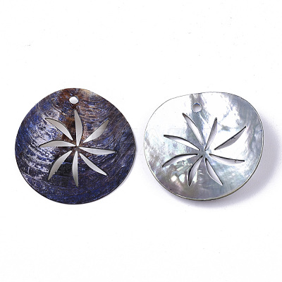 Natural Akoya Shell Pendants SHEL-N026-09-1