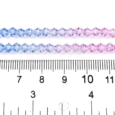 Gradient Color Baking Paint Glass Bead Strands X1-DGLA-A039-T6mm-A019-1